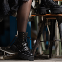 Brodequin Croco Noir