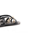 Sandal Noire | Gold Accent