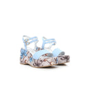 Wedge Sandal Azzurro | Floral Sole