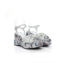 Wedge Sandal Gris Perle | Floral Sole