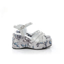 Wedge Sandal Gris Perle | Floral Sole