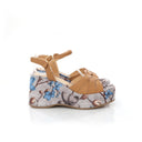 Wedge Sandal Camel | Floral Sole