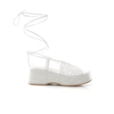 Strappy Flatform Sandal Blanc