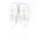 Strappy Flatform Sandal Blanc