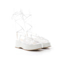 Strappy Flatform Sandal Blanc