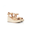 Wedge Sandal Caramel | Textured Sole
