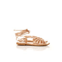 Rose gold sandal on a white background