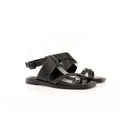 Black sandals on a white background