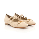 Ballerina Mary Jane Crème | Fundiță Fluture