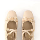 Ballerina Mary Jane Crème | Fundiță Fluture